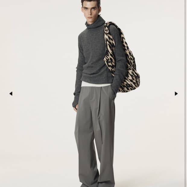 S 렉토 25FW 원 턱 슬랙스 (미드나잇 그레이) 