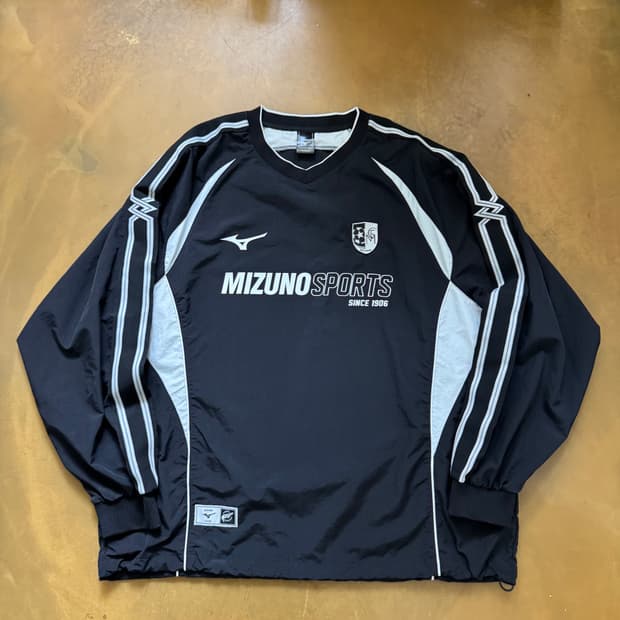 미즈노 루즈핏 풋볼 사커 웜업 바람막이 XL