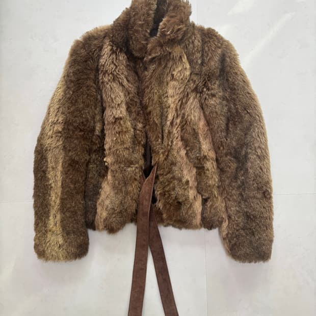 ZARA BROWN MIXED FUR JACKET