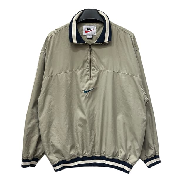나이키 올드스쿨 하프집업 베이지 바람막이 웜업 L