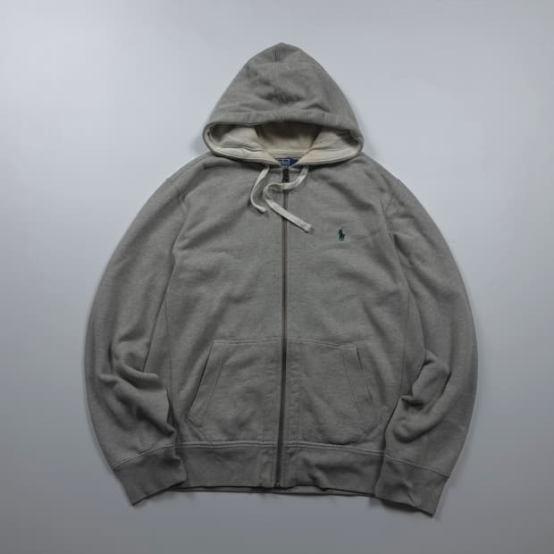 폴로 랄프로렌 포니 로고 써멀 스웻 후드집업 (L)