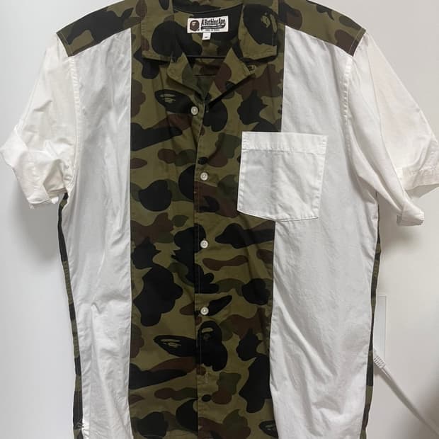 베이프 카모 반팔 셔츠