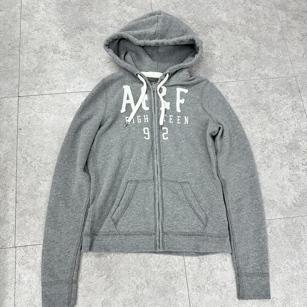 Abercrombie & Fitch hood zip up y2k gray