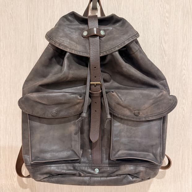 rrl 레더 럭색 백팩