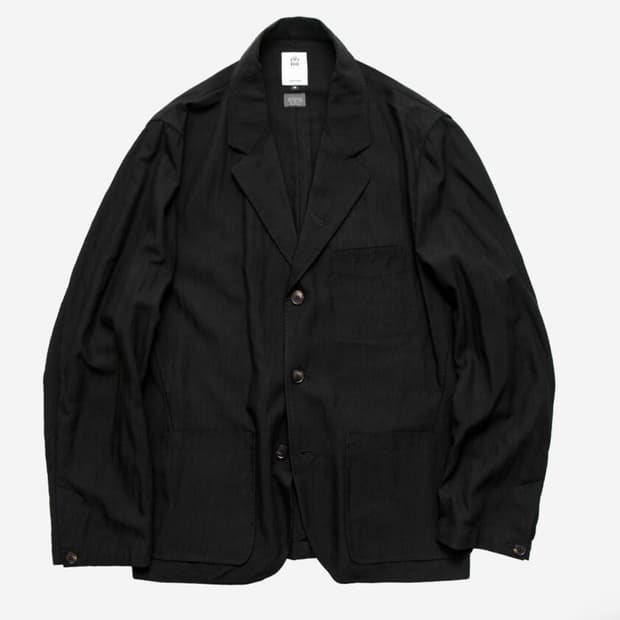 3) 폴리테루 3버튼 블레이저 자켓 블랙