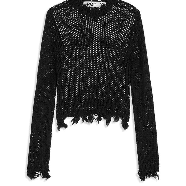 오픈와이와이 distressead crop knit 구해요