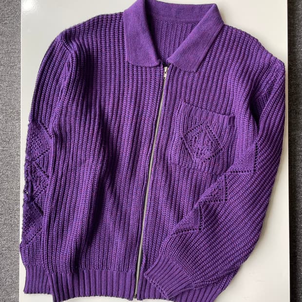 Purple jip-up knit