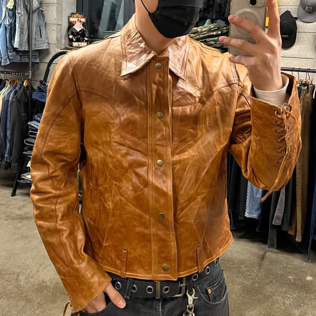 빈티지 웨스턴 레더 자켓 (100)