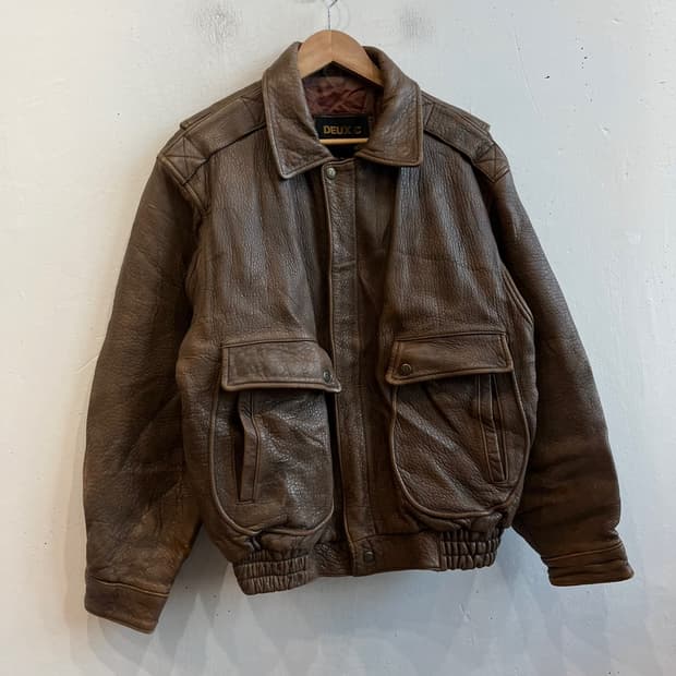 90s DEUX2C 양가죽 봄버자켓 