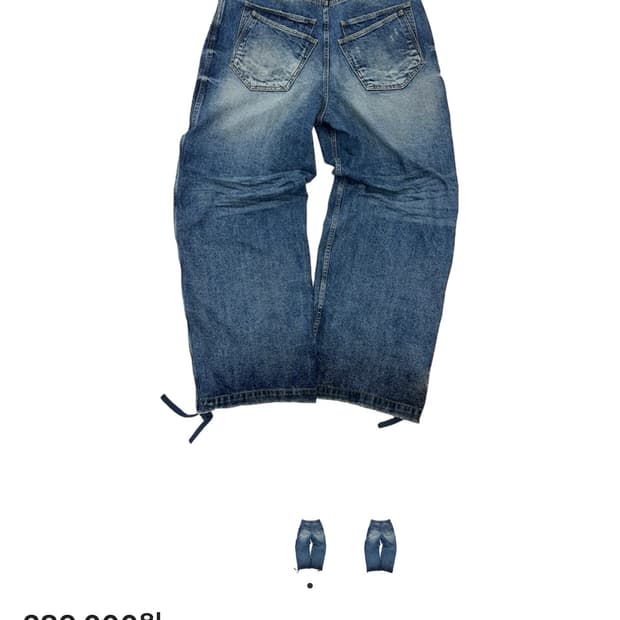 [2] 논노드 더블포켓 재패니즈 데님 팬츠 미드블루