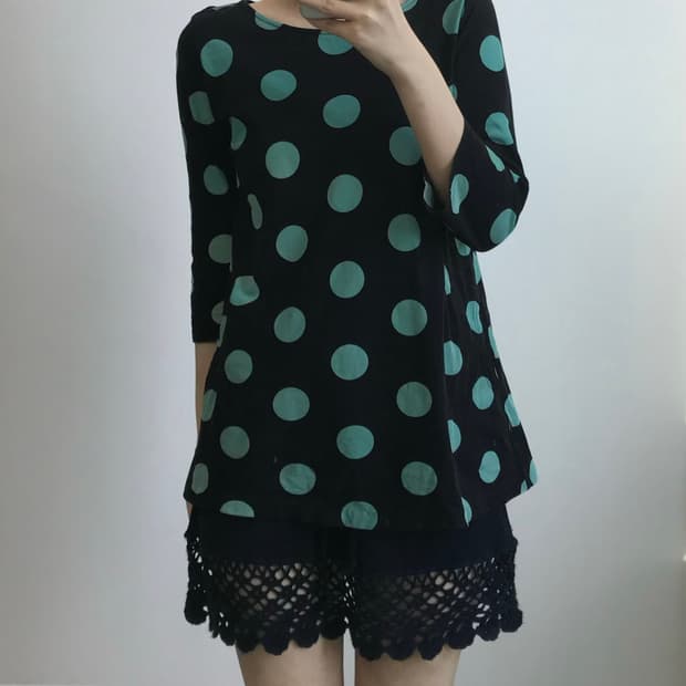 빈티지 도트 티셔츠