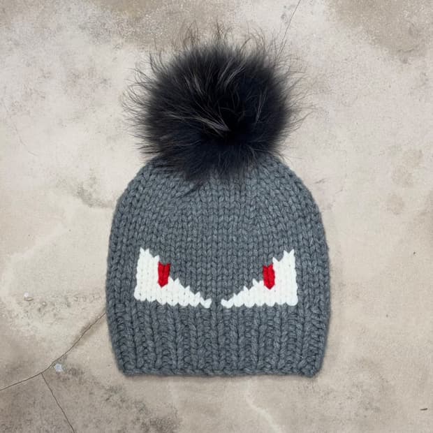 AW12 FENDI 'Monster Eyes' Chunky Beanie