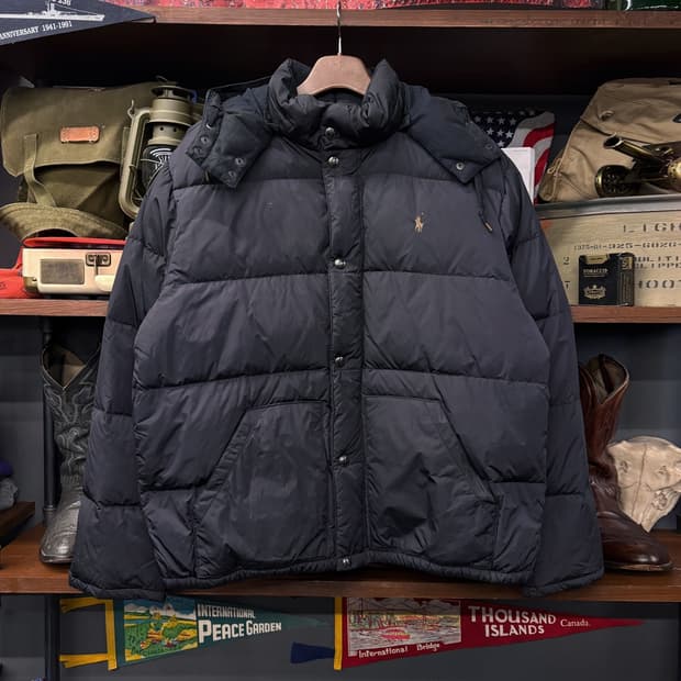90s 폴로 랄프로렌 푸퍼패딩 다운 후드점퍼 N342