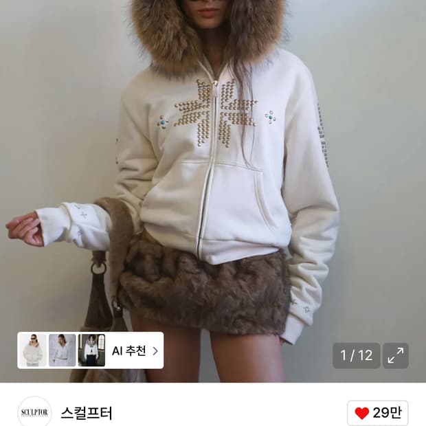 스컬프터 후드집업