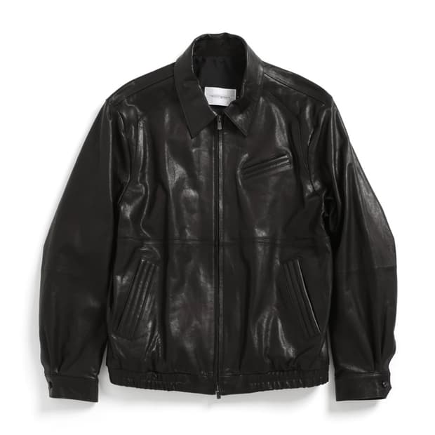 해칭룸 스티치 볼륨 레더자켓