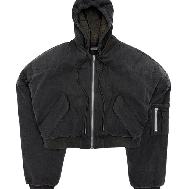 ARNO DE FRANCE 25ss 크롭 후드 머슬 봄버