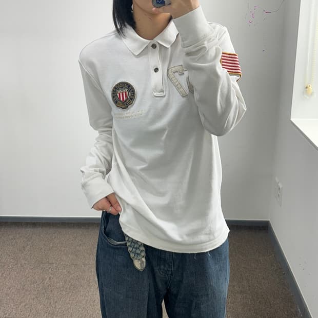 Polo 폴로 화이트 성조기 카라티