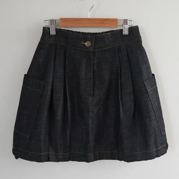 생지 데님 펌킨 스커트