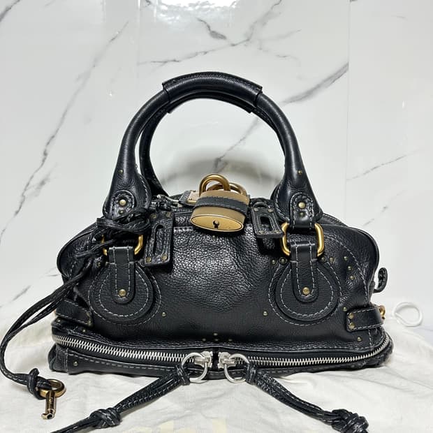 [A+ 정품] 끌로에 패딩턴백 블랙 금장