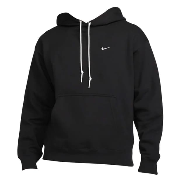 나이키 솔로 스우시 플리스 풀오버 후드 블랙 - US/EU 팝니다.