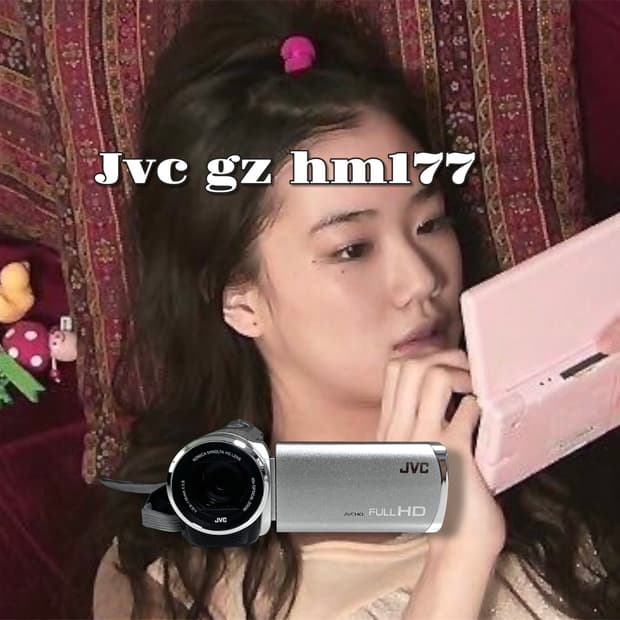 미사용 보관품/ jvc gz hm177 빈티지 캠코더 실버