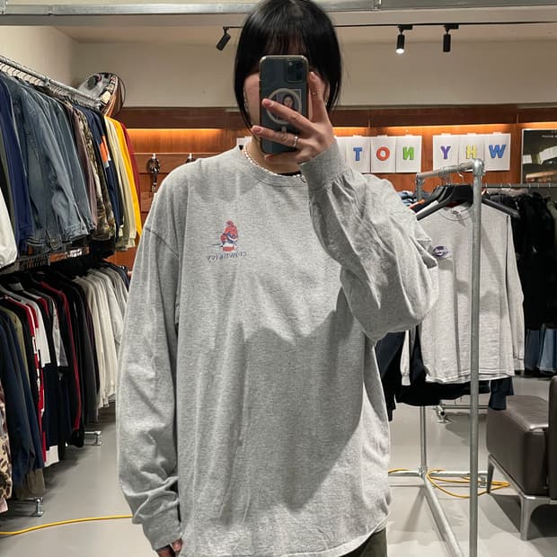 빈티지 롱슬리브 티셔츠(그레이)  