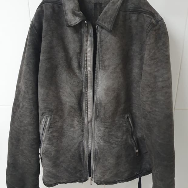 릭오웬스 다크쉐도우 몰스킨 zip front 자켓