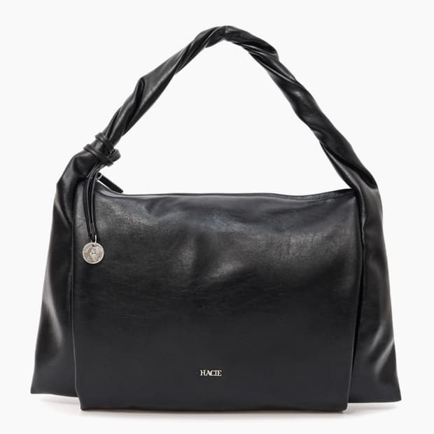 HACIE 하시에 트위스트 스트랩 레더 빅백