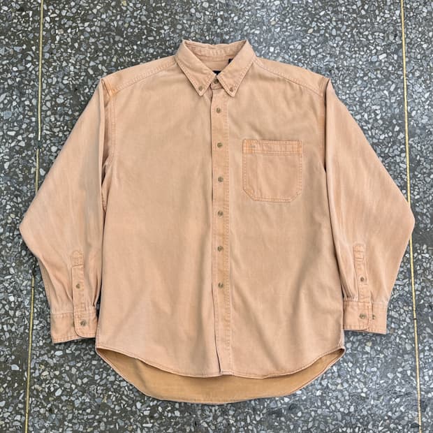 8~90s 올드 갭 코튼 트윌 워크 셔츠 L