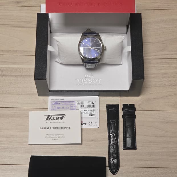 티쏘 (TISSOT) 스위스 메이드  젠틀맨 블루(풀박스+보증서)