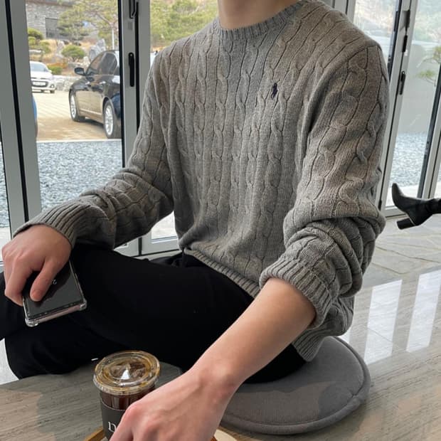 폴로 랄프로렌 꽈배기니트 95-100