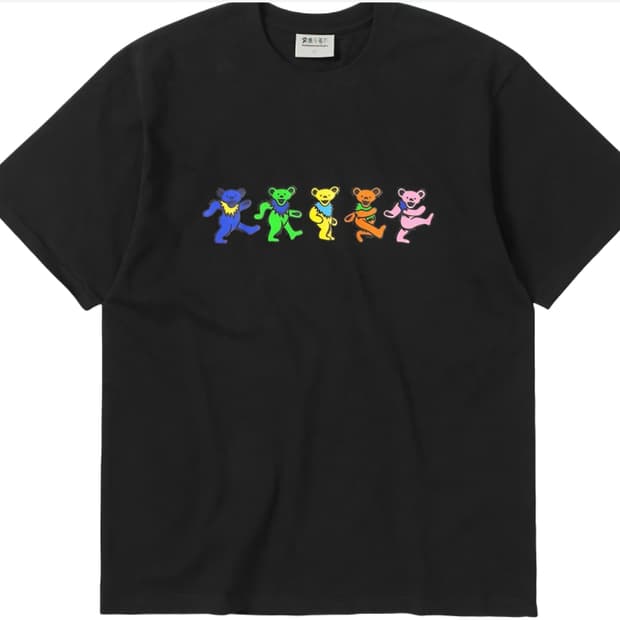 (새상품) 디스이즈네버댓 x 그레이트풀 데드댄싱베어 티셔츠 블랙