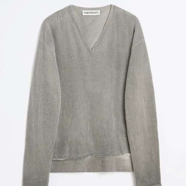 25FW 아워레가시 페럴렐 브이넥 니트