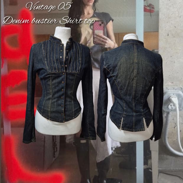 Vintage 05 Denim bustier Shirt top