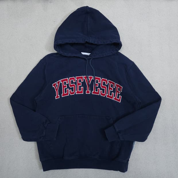 예스아이씨 아치 로고 후드티 S 네이비
