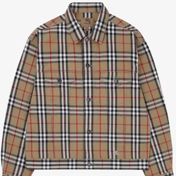 (세상품) 버버리 슈프림 콜라보 트러커자켓 S