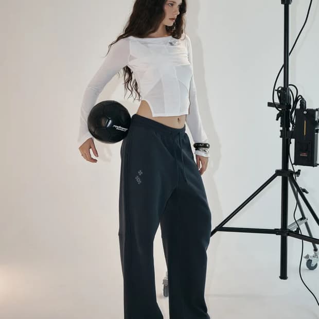 플리즈노팔로우 north wide 스웻 팬츠 네이비