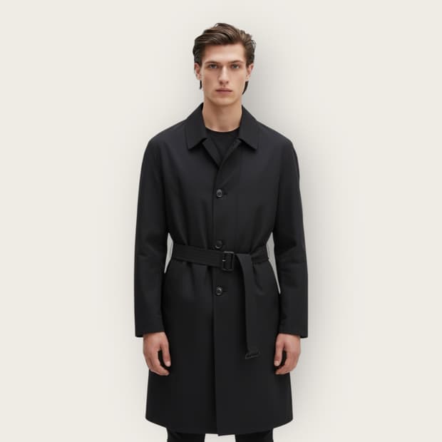 50/ 프라다 벨티드 시그니처 원단 트렌치 패딩코트