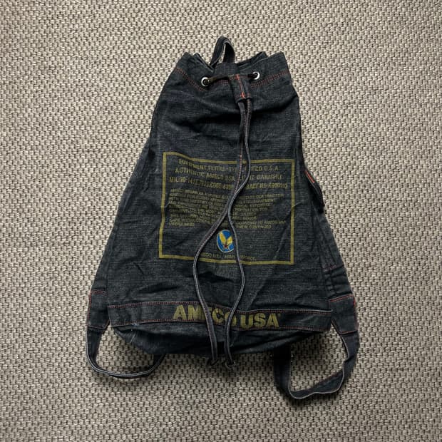 AMECO 아메코 USA 흑청 드로우스트링 백팩