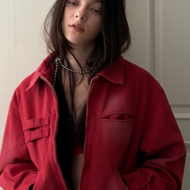 데어드 블루종 자켓 레드 (새상품)