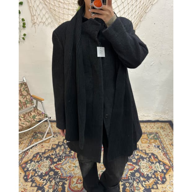 빈티지 앙고라 혼방 코트