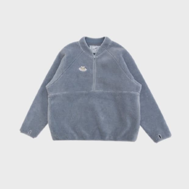 butter needlepoint fleece top