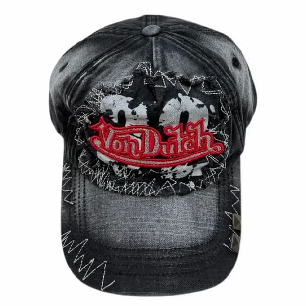 본더치 빈티지 그런지 워싱 와투케 펑크 볼캡 모자