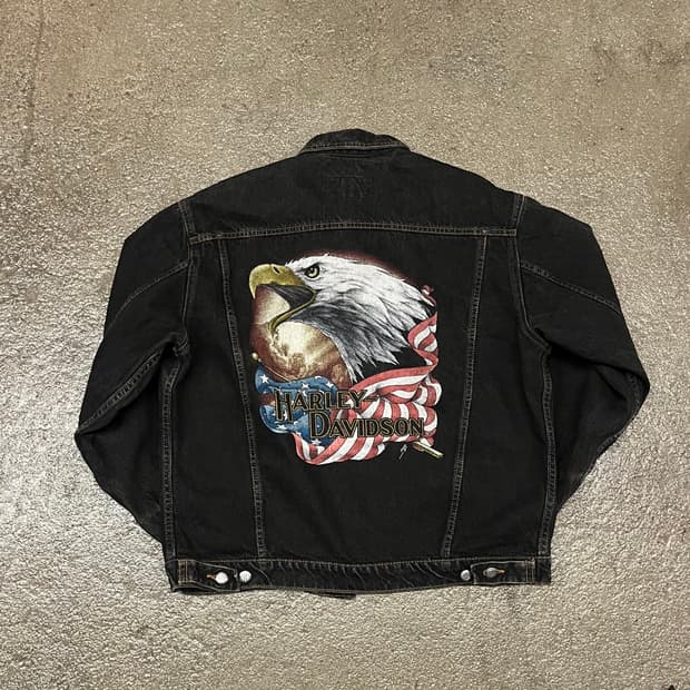90s 할리데이비슨 데님 자켓 (105)