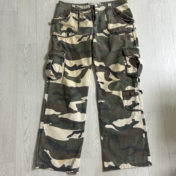코튼 카고 카모 팬츠 (32)