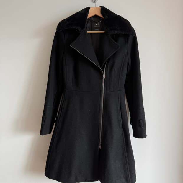 아르마니 익스체인지 라이더 코트(카라퍼 탈부착 가능)