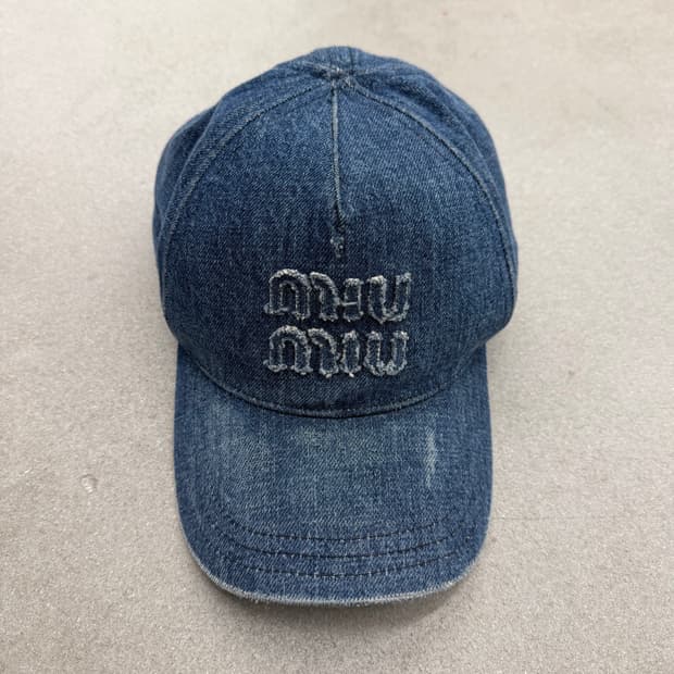 miu miu 미우미우 데님 볼캡 M