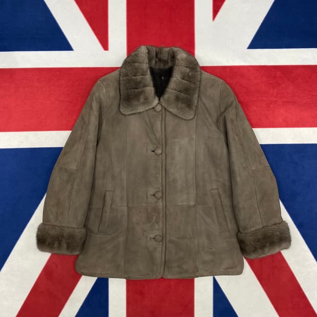 양가죽 스웨이드 밍크 코트 100