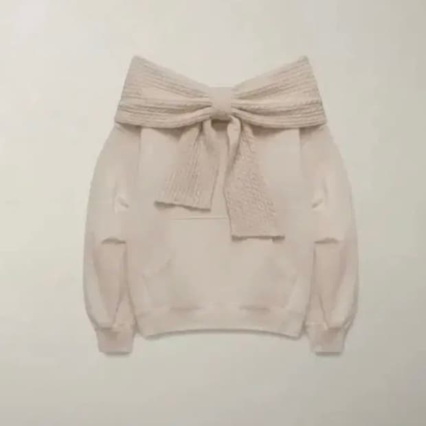 더티스 리본후드 베이지 