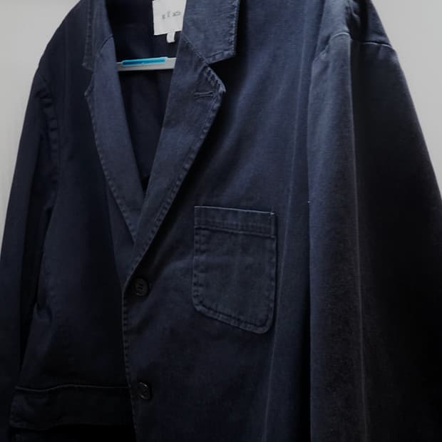 washed 3 button blazer_dark navy